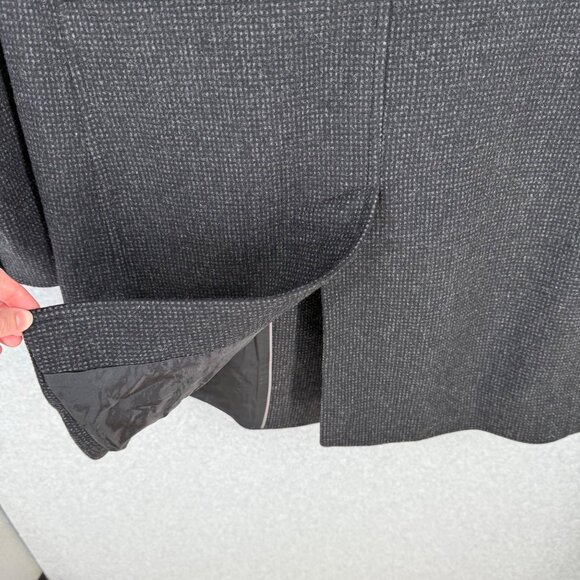 Boss by Hugo Boss Mens Wool Blend Formal Coat Size 42R Charcoal Grey Dressy Long - Picture 8 of 16